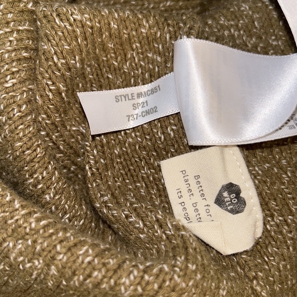 Madewell Broadway Marled Olive Green Cropped Cardigan - XS - Picture 15 of 16